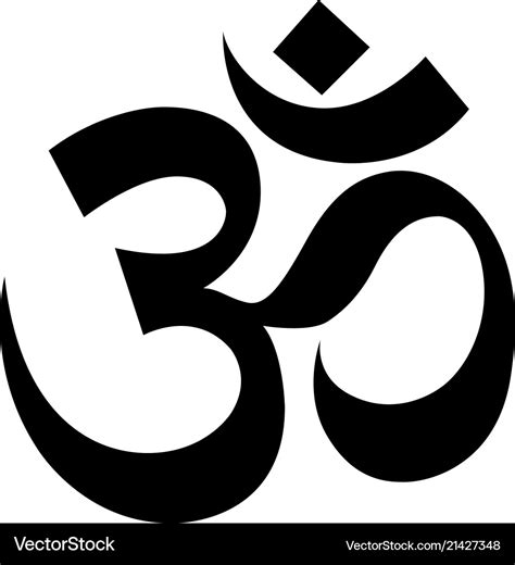 Hindu om symbol - religious sign buddhism Vector Image