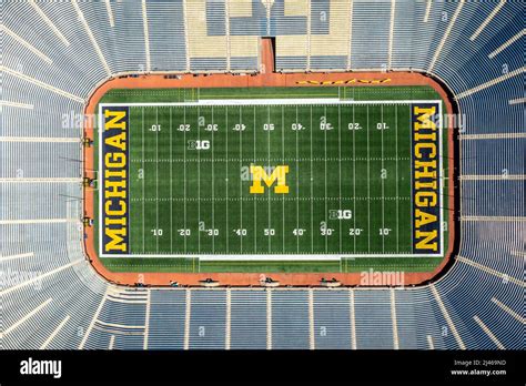 Michigan Stadium, University of Michigan, home of the Wolverines NCAA College Football stadium ...