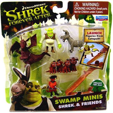 Shrek Forever After Swamp Minis Shrek Friends Mini Figure Set Playmates - ToyWiz