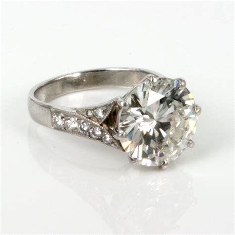 Buy Platinum 5.19ct diamond ring. Sold Items, Sold Rings Sydney - KalmarAntiques