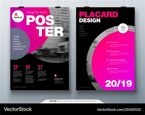 Poster template layout design business Royalty Free Vector