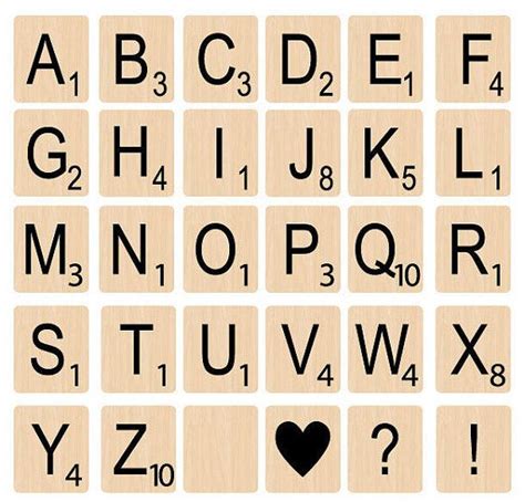 52 Awesome scrabble tile clip art