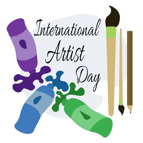 International Artist Day, idea for banner, poster, flyer or postcard 11943476 Vector Art at Vecteezy