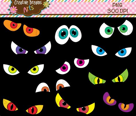 Spooky Eyes Clipart Instant Download - Etsy | Spooky eyes, Halloween eyes, Halloween templates