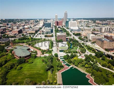 Aerial Photography Downtown Omaha Skyline Stock Photo (Edit Now) 1159752562