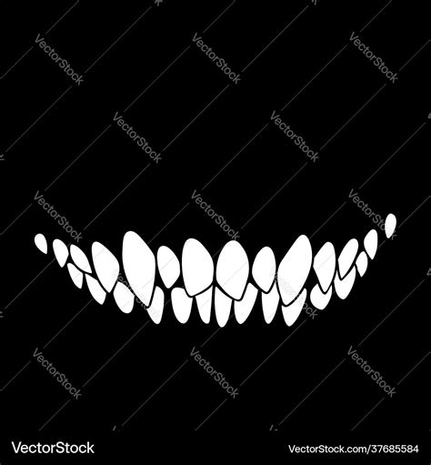 Monster mouth with sharp teeth Royalty Free Vector Image