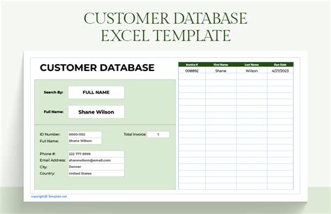 Customer Database Excel Template in Google Sheets, Excel - Download | Template.net