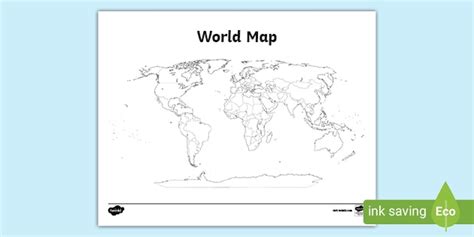 FREE Printable World Map for Kids | Geography Resources