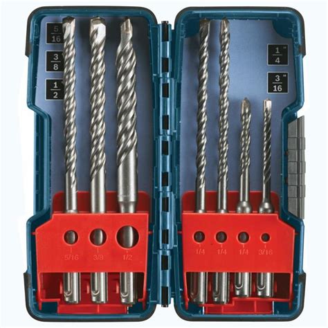 Bosch Bulldog 7-Piece 6-in Alloy Steel Masonry Drill Bit Set for SDS-Plus Drill at Lowes.com