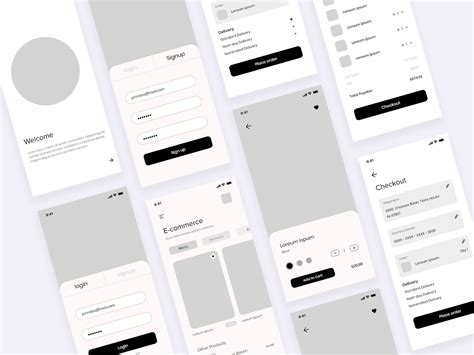 LO/FI Wireframes by MC-UIUX for Master Creationz -Global UI UX Design Studio on Dribbble