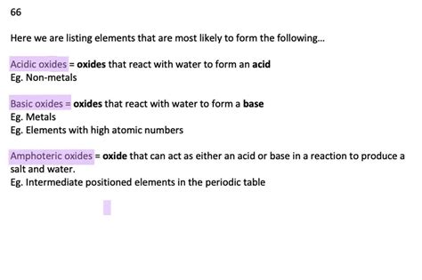 SOLVED:Which elements are more likely to form acidic oxides? Basic oxides? Amphoteric oxides?