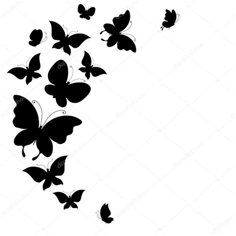 Background with a border of butterflies flying. Stock Vector Image by ©aboard #67342671