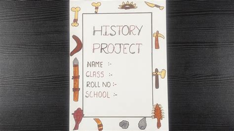 Easy History Project Border Decoration || History File Border Decoration || Cover Page Design ...