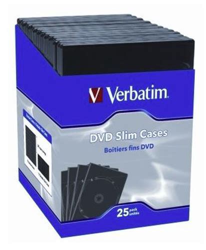 Verbatim DVD Black 25 Pack Slim DVD Cases