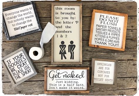 BATHROOM SIGNS – The Crafty Nest DIY