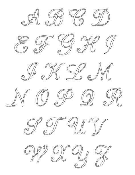 Free Printable Calligraphy Letters Calligraphy Alphabet Stencils | My XXX Hot Girl