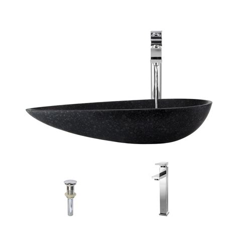 Black granite sink and faucet | Hawk Haven