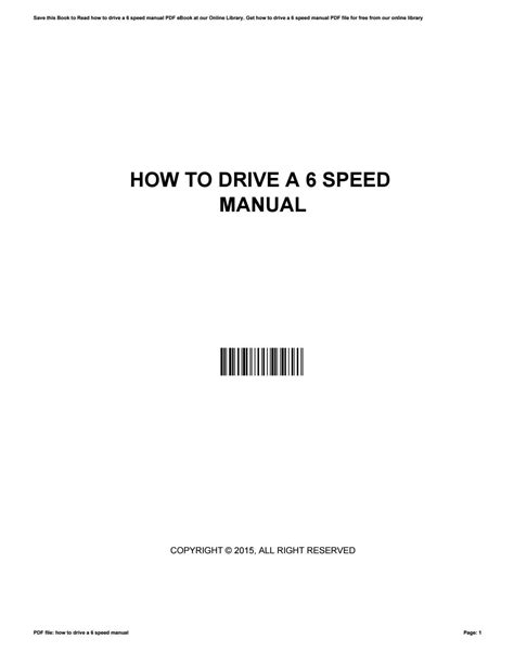 How to drive a 6 speed manual by TamaraWells1621 - Issuu