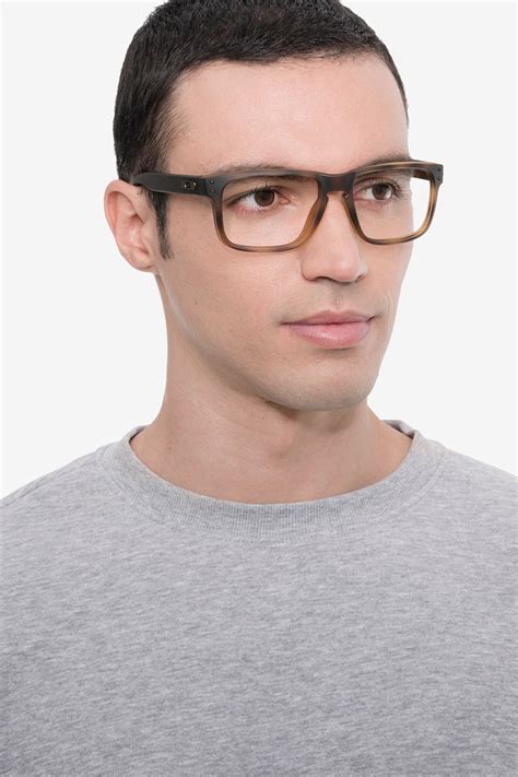 Oakley Holbrook Rx - Rectangle Matte Brown Tortoise Frame Glasses For Men | Eyebuydirect