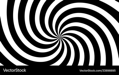 Black and white spiral swirl radial background Vector Image