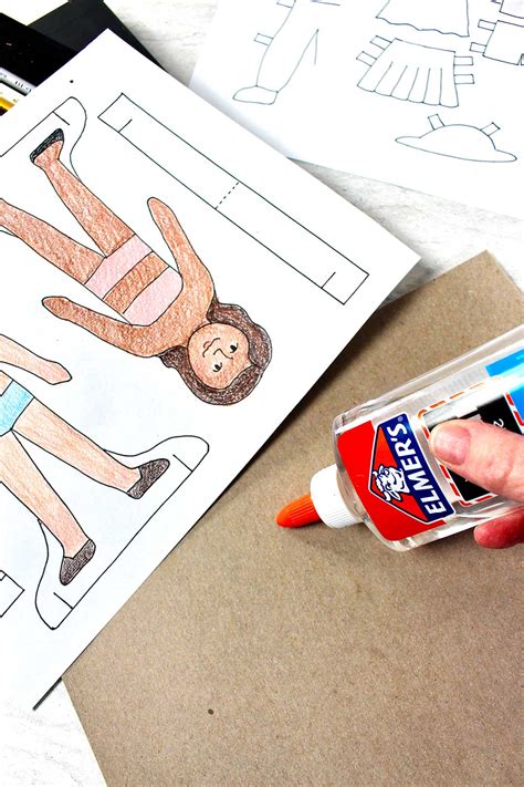 Free Printable Paper Doll Coloring Page Pjs And Paint, 42% OFF