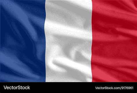 French flag waving Royalty Free Vector Image - VectorStock