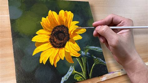 Sunflower Acrylic Painting Easy | Best Flower Site