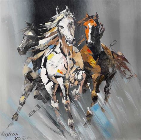 Wild Horses Running, 2019 Original Oil Painting