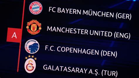 Champions League group-stage draw: Manchester United drawn with Harry Kane's Bayern Munich ...