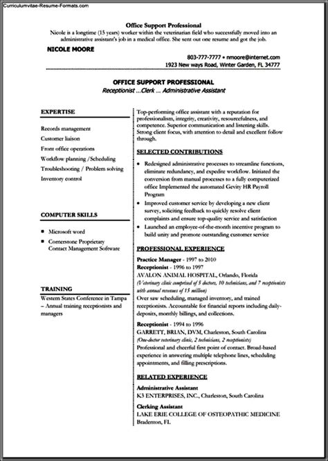 Resume Templates For Microsoft Office - Free Samples , Examples & Format Resume / Curruculum ...