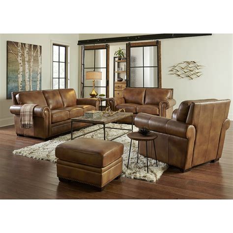 Millwood Pines Londyn 4 Piece Leather Living Room Set | Wayfair