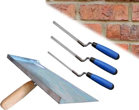 Pointing Brickwork Hawk & Finger Trowels Set, Jointing Brick Gaps Fill Fix Repair Tools DIY ...