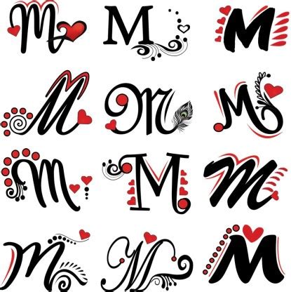 Script Letter M Tattoo