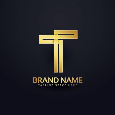 Premium Vector | Letter t logo concept design in premium golden