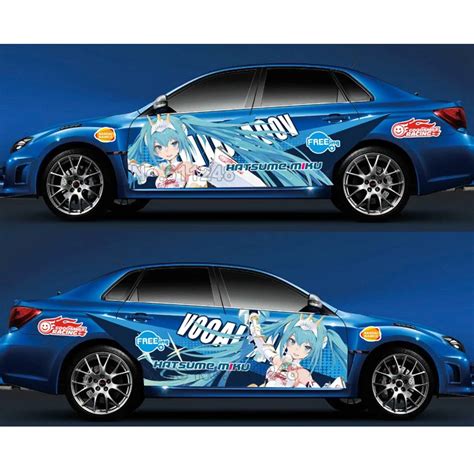 Car Styling Custom Made Japanese Anime Game Itasha Decals Hatsune Miku Racing Rally Sticker 3D ...