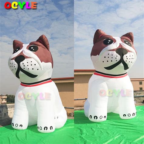 OCYLE Outdoor christmas decorations dog 4.5m meters tall advertising inflatable christmas dog ...