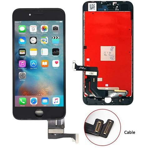 for iPhone 8 Screen Replacement Black 4.7 Inch, Screen Replacement With with 3D Touch- LCD ...