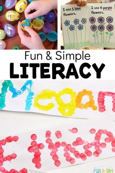 Simple Early Literacy Activities for Preschool and Kindergarten Kids | Early literacy activities ...