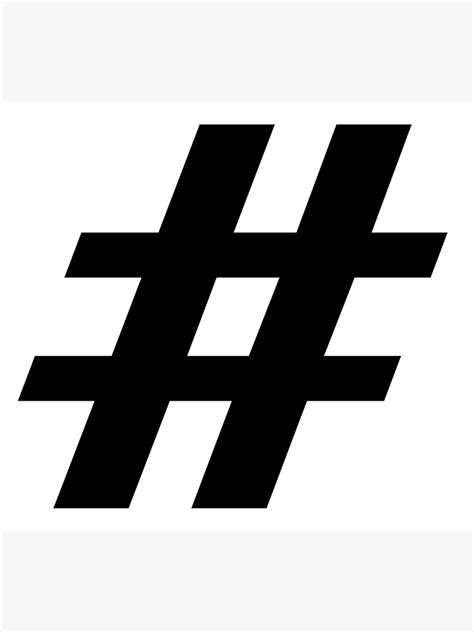 "Hashtag symbol" Poster by BenF21 | Redbubble