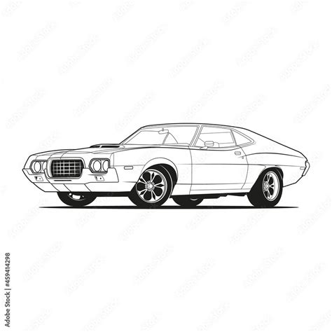 Car outline coloring pages vector Stock Photo | Adobe Stock