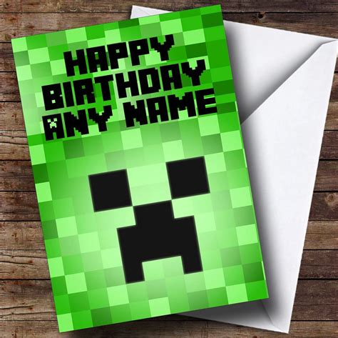 42 best ideas for coloring | Minecraft Printable Birthday Card