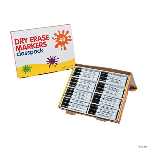 Bulk 48 Pc. Black Dry Erase Markers Classpack | Oriental Trading