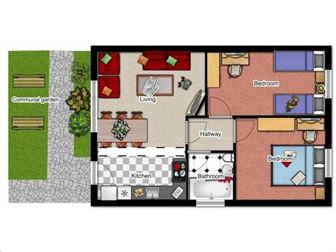 Two Bedroom Bungalow Floor Plans - floorplans.click