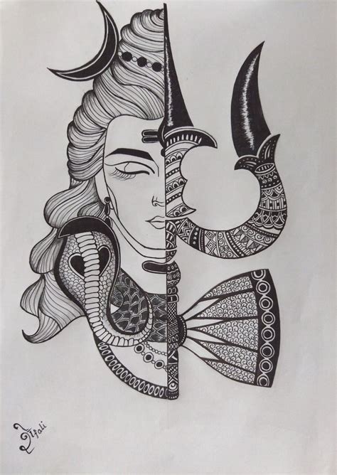 Pencil Art Of Lord Shiva ~ Shiva Lord Sketches Pencil Paintings | Bodesewasude