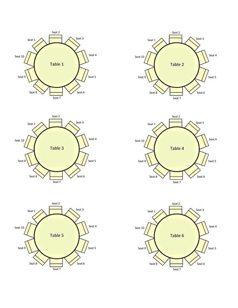 Wedding Round Table Seating Chart Template | Brokeasshome.com