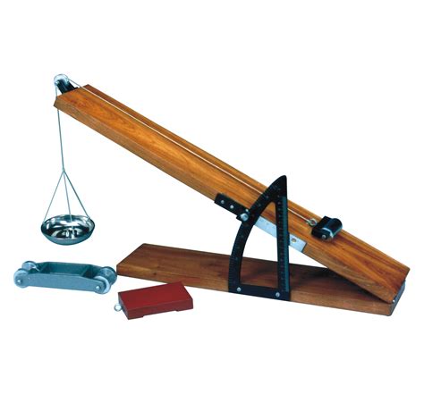 INCLINED PLANE WITH ANGLE MEASURER (WITH FIXED PULLEY) - Mechanics, Physics Supplies