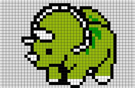 Triceratops Pixel Art | Pixel art grid, Pixel art, Minecraft pixel art