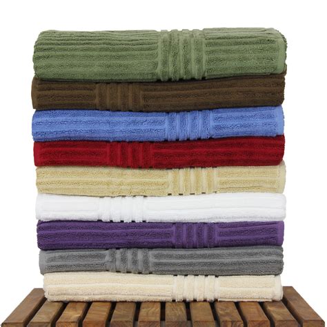 Luxury Hotel & Spa Towel Turkish Cotton Bath Towels - Mix Color - Stripe - Set of 4 - Walmart ...