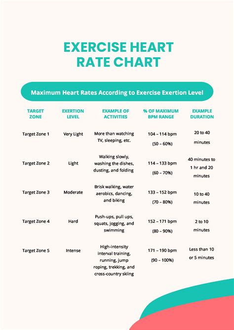 Exercise Heart Rate Chart By Age And Gender in PDF - Download | Template.net