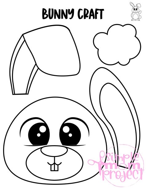 Rabbit Paper Bag Puppet Template